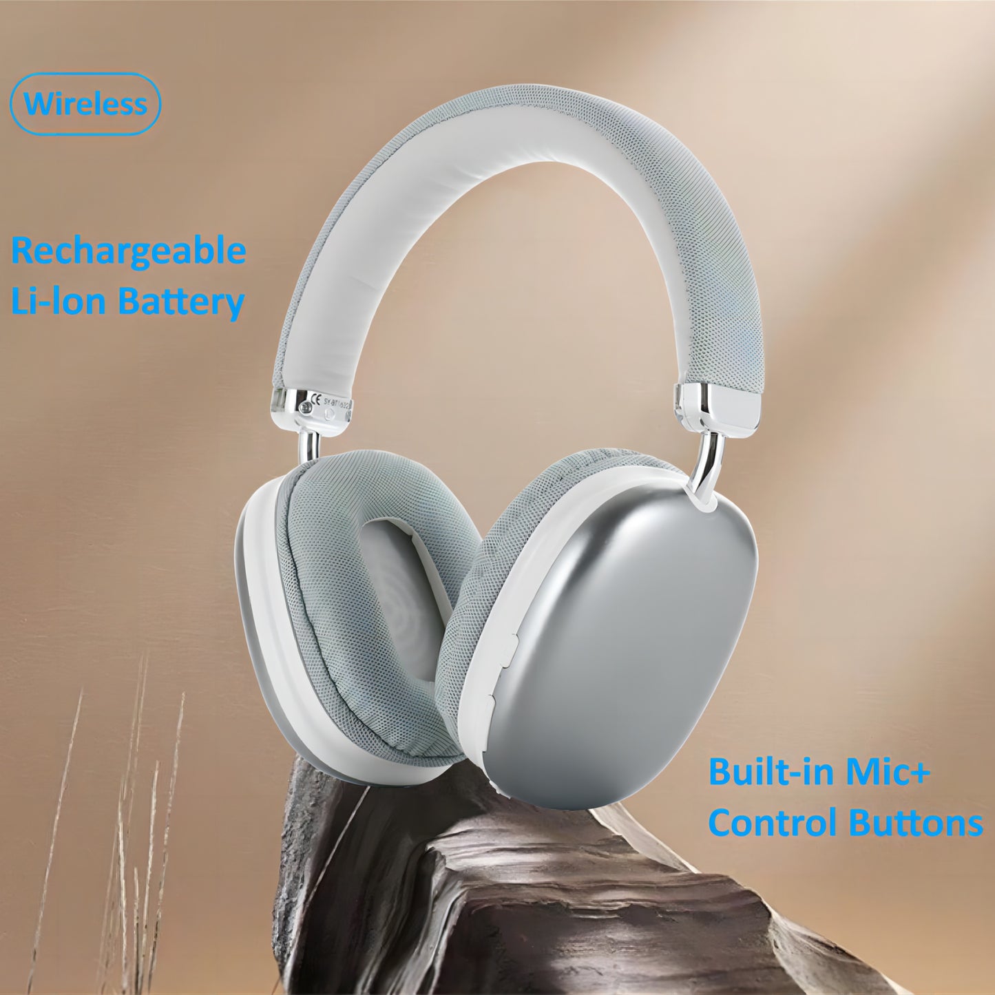 Upgraded High-Quality Wireless Headphones, Lightweight Foldable Design with Built-In Microphone, Compatible with 3.5Mm Audio Cable, Perfect for Travel And Work with Stereo Laptops And Phones, Ios Wireless Gaming Headphones, C