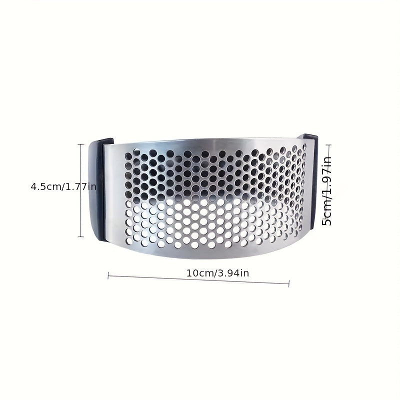 "Innovative" Stainless Steel Manual Garlic Press & Mincer - Easy-To-Use, Durable Kitchen Gadget For Perfectly Crushed Garlic Garlic Crusher Garlic Mincer
