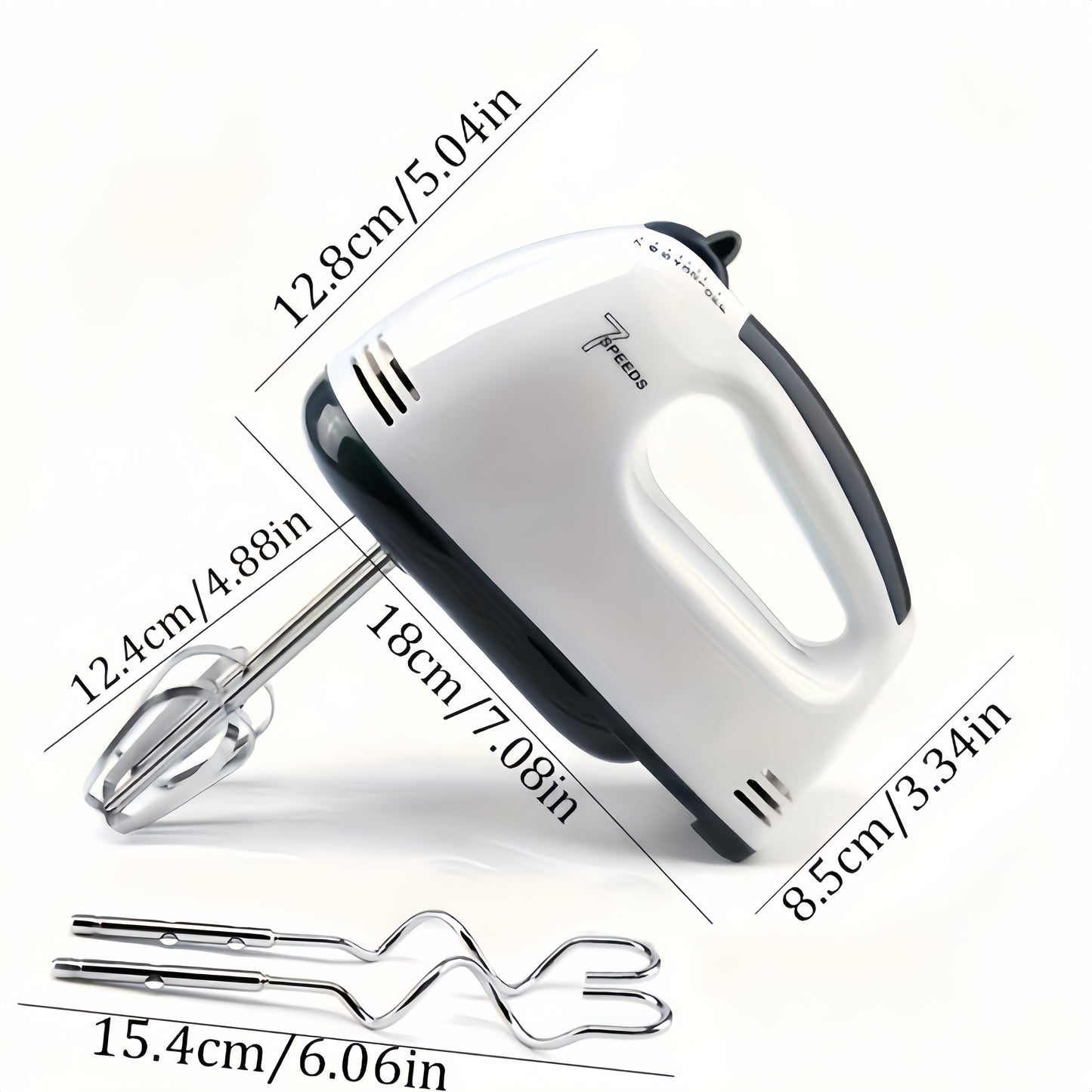 PANCERKA 1Set Electric Hand Mixer, 7-Speed Hand-Held Egg Beater Whisk Breaker, Electric Mixer, Kitchen Appliances Stirrer, Electric Food Mixers for Mixing in Bowls