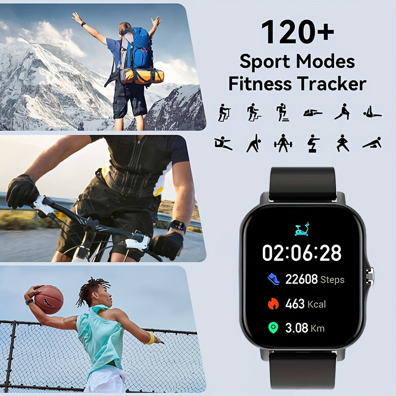 New Multi-functional Smartwatch, 1.83-inch Full Touch Screen, Built-in Microphone And Speaker HD Call, Music Playback, Multi-sport Mode Sports Watch, Step Counting Sleep Monitoring, Suitable for iPhone/Android Phones, Suitabl