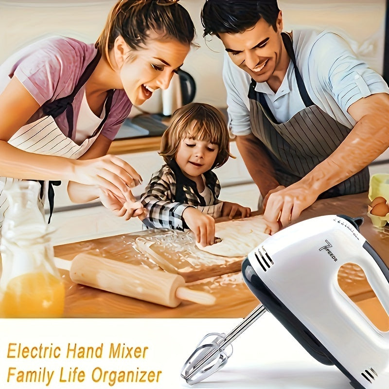 PANCERKA 1Set Electric Hand Mixer, 7-Speed Hand-Held Egg Beater Whisk Breaker, Electric Mixer, Kitchen Appliances Stirrer, Electric Food Mixers for Mixing in Bowls