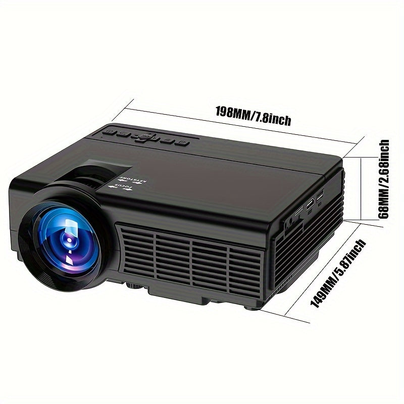 With WIFI And 5G, Native 1080P Portable 4K Projector For Home Theater, Bedroom, Party, Outdoor, Compatible With HDTV, USB, VGA, AV, IOS And Android Phones