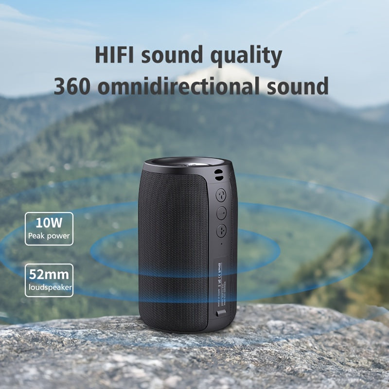 ZEALOT S32 10W Wireless Speaker, Portable Subwoofer, TWS Supports Dual Pairing, 1800mAh Battery, 8 Hours of Gaming Time Loud Stereo Sound, Boombox Style Bass Cannon. Charging Cable and Auxiliary Line, Compatible with Memory C