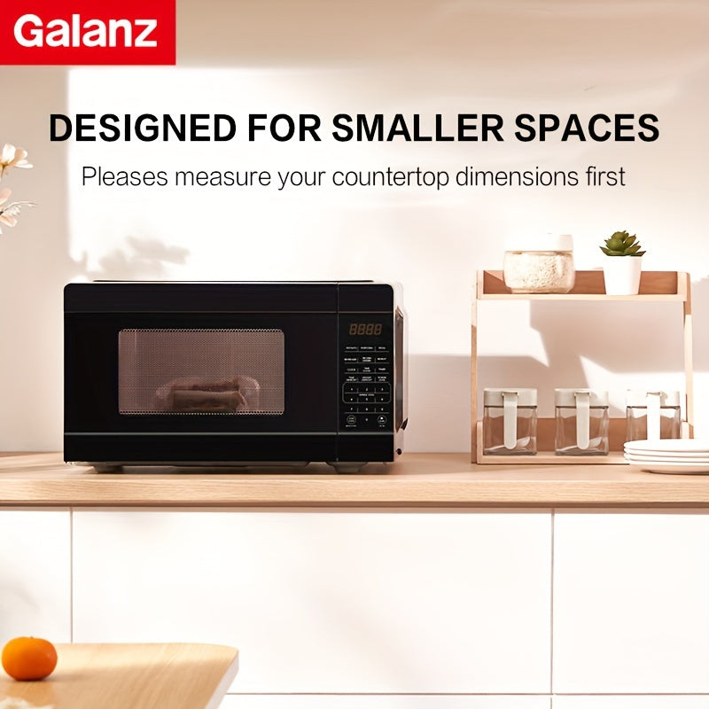0.9 Cu Ft Large Capacity Galanz Microwave Oven - 6 Convenient Auto Menus, Removable Turntable, Easy Cooking, Space-Saving Design, Perfect Kitchen Essentials for Home Cooking