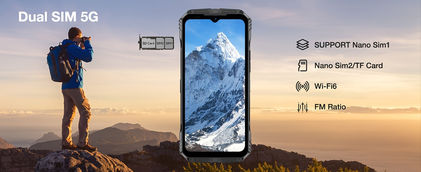DOOGEE V30 PRO 5G Smartphone Unlocked, 32GB+512GB/2TB TF Dimensity 7050 Octa Core Android 13 Mobile Phones, 10800mAh, 200MP Main Camera Dual Sim Cell Phone/WiFi6/OTG/NFC