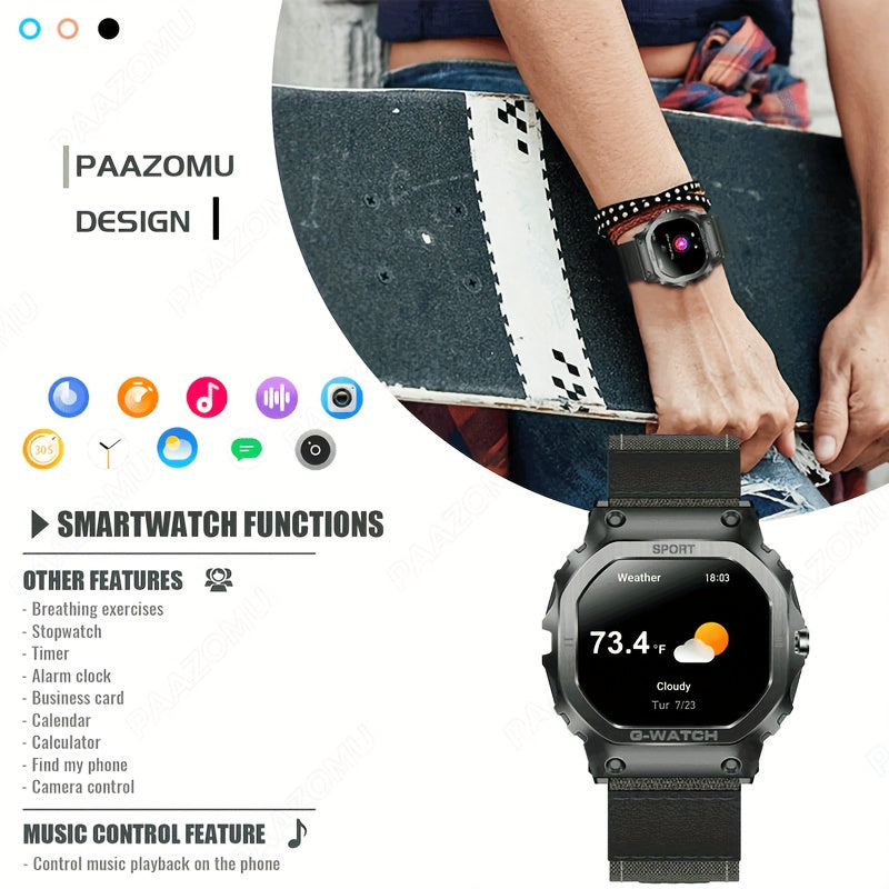 2024 New Smart Watch For Men 1.57 Inches Outdoor Sports Smartwatch With Answer/Make Call Compatible With IPhone And Android Phones G-SHOCK Style
