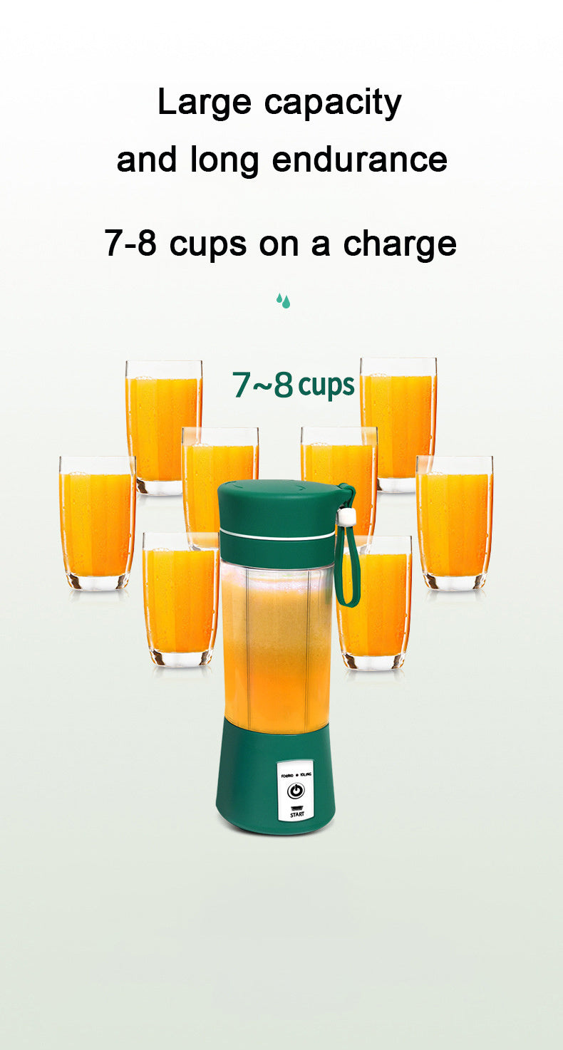 1pc Wireless Portable USB Blender, 6 Blades, Suitable For Fruit Smoothies, Home Automatic Juice Cup For Baby And Mommy