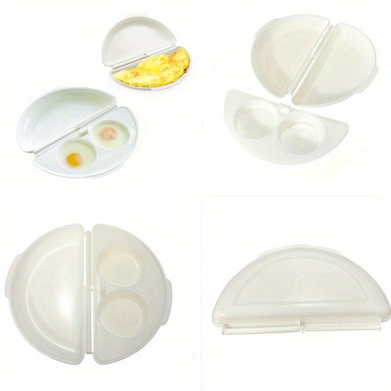 1pc Microwave Omelette Egg Maker Tray Non-toxic Eggs Steamer Box Silicone Egg Cooker Egg Poacher Kitchen Cooking Tools