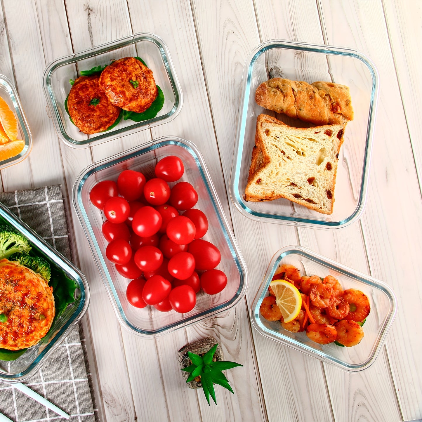 24-Piece Premium Glass Food Storage Containers Set - Airtight, Stackable, Microwave-Safe, and BPA-Free with Lids for Fresh Meal Prep and Leftovers - Space-Saving Design for Kitchen Organization