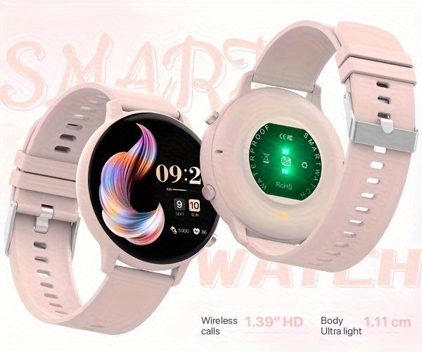 Smart Watch Gift for Women, 1.39-inch Full Touch Screen, Smart Call Watch with Answer and Make Call for iPhone and Android Phones, Message Push, Fitness Tracking Watch, Pedometer, Distance, Calories, 100+ Sports Modes, Sports