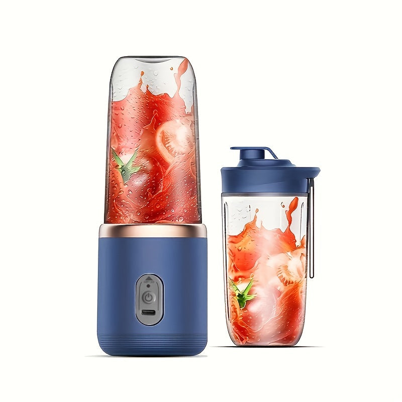 1set-6 Blades USB Portable Juicer, Juicer Juice Cup Automatic Small Electric Juicer Smoothie Blender Ice Crusher Cup Food Processor