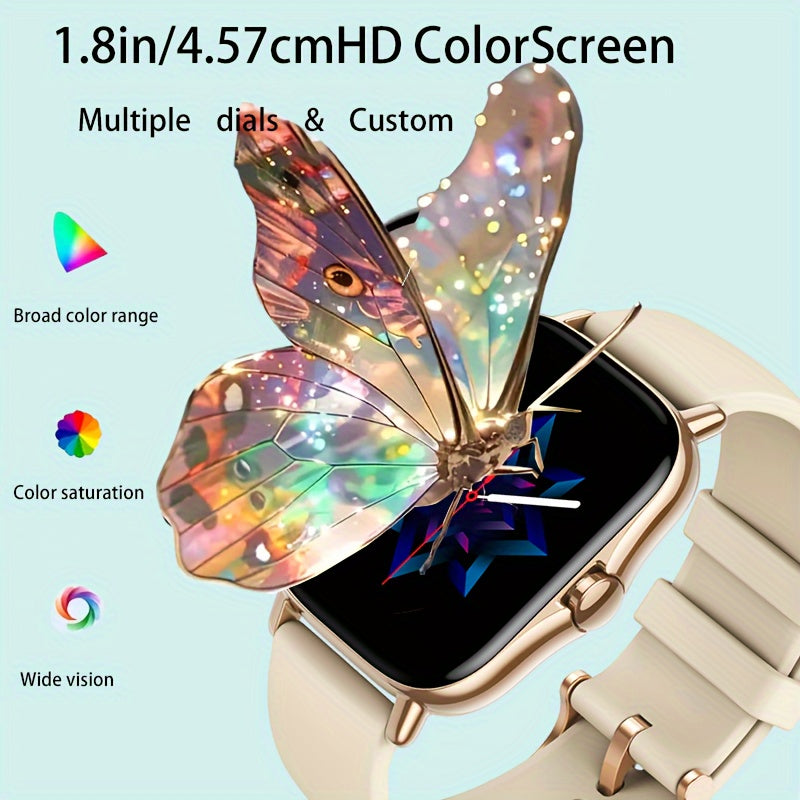 New Multi-functional Smartwatch, 1.83-inch Full Touch Screen, Built-in Microphone And Speaker HD Call, Music Playback, Multi-sport Mode Sports Watch, Step Counting Sleep Monitoring, Suitable for iPhone/Android Phones, Suitabl