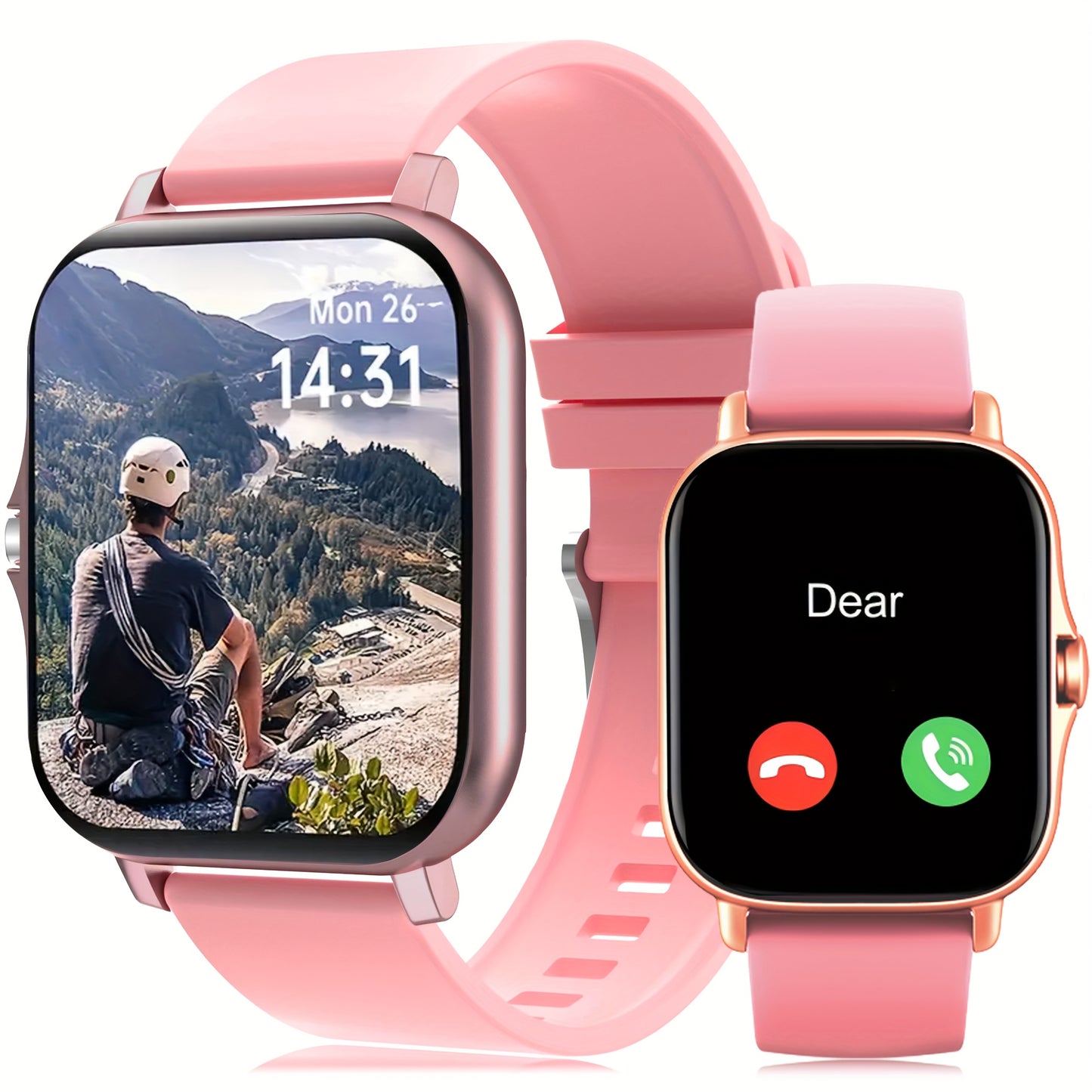 New Multi-functional Smartwatch, 1.83-inch Full Touch Screen, Built-in Microphone And Speaker HD Call, Music Playback, Multi-sport Mode Sports Watch, Step Counting Sleep Monitoring, Suitable for iPhone/Android Phones, Suitabl