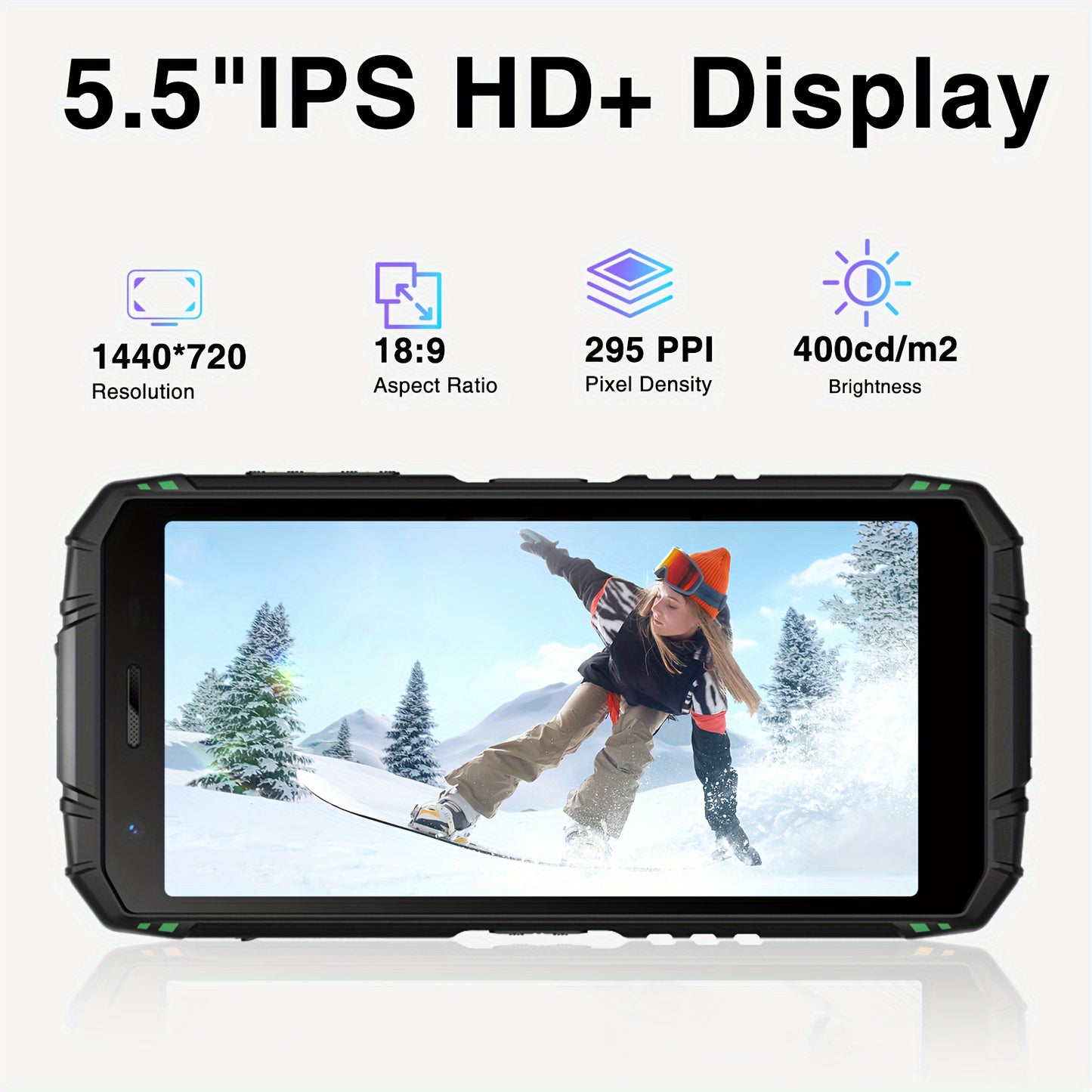 DOOGEE S41 Plus Smartphone 2024, 8GB RAM+128GB ROM/TF 1TB Phone, 6300mAh Cell Phones, 5.5" HD+ Display Android 13 Phone, Phone Unlocked/Dual SIM 4G/NFC/OTG