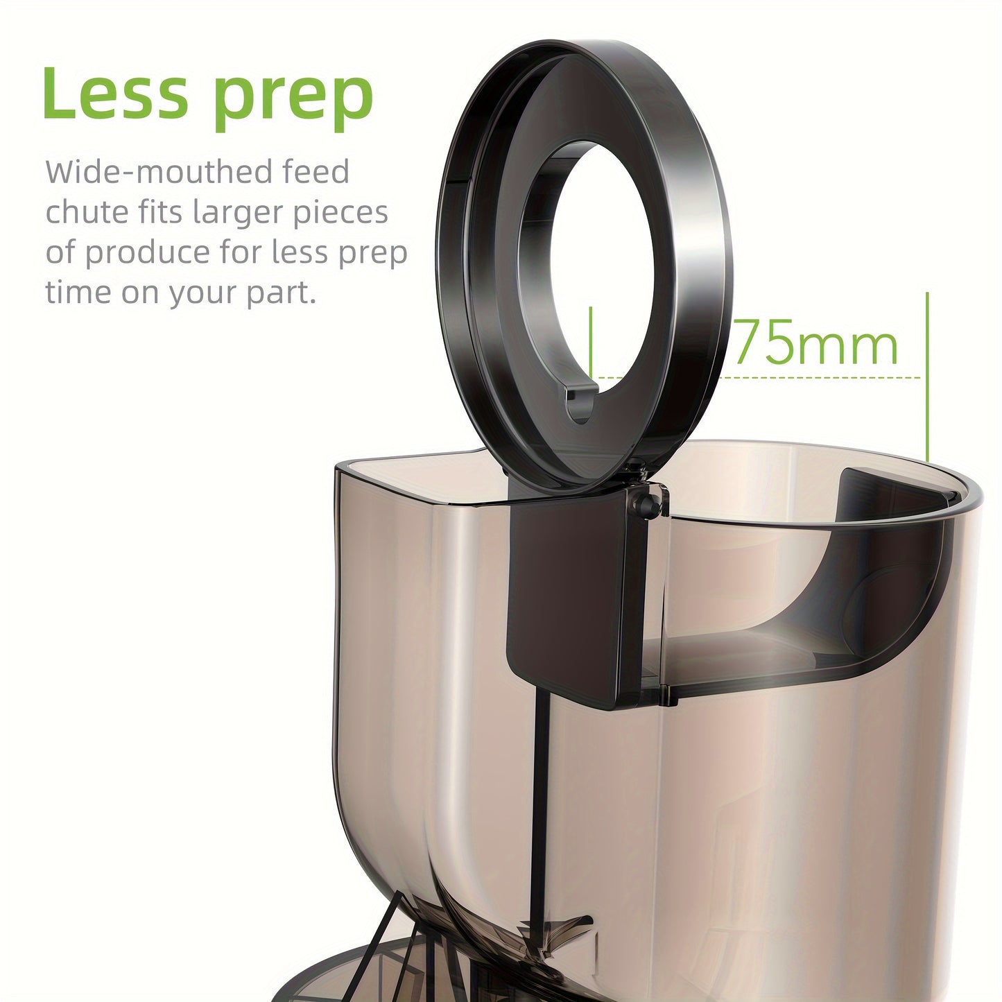 BPA FREE Wide Chute BioloMix Slow Masticating Juicer, Cold Press Juicer Blender Fit Whole Fruit and Vegetable