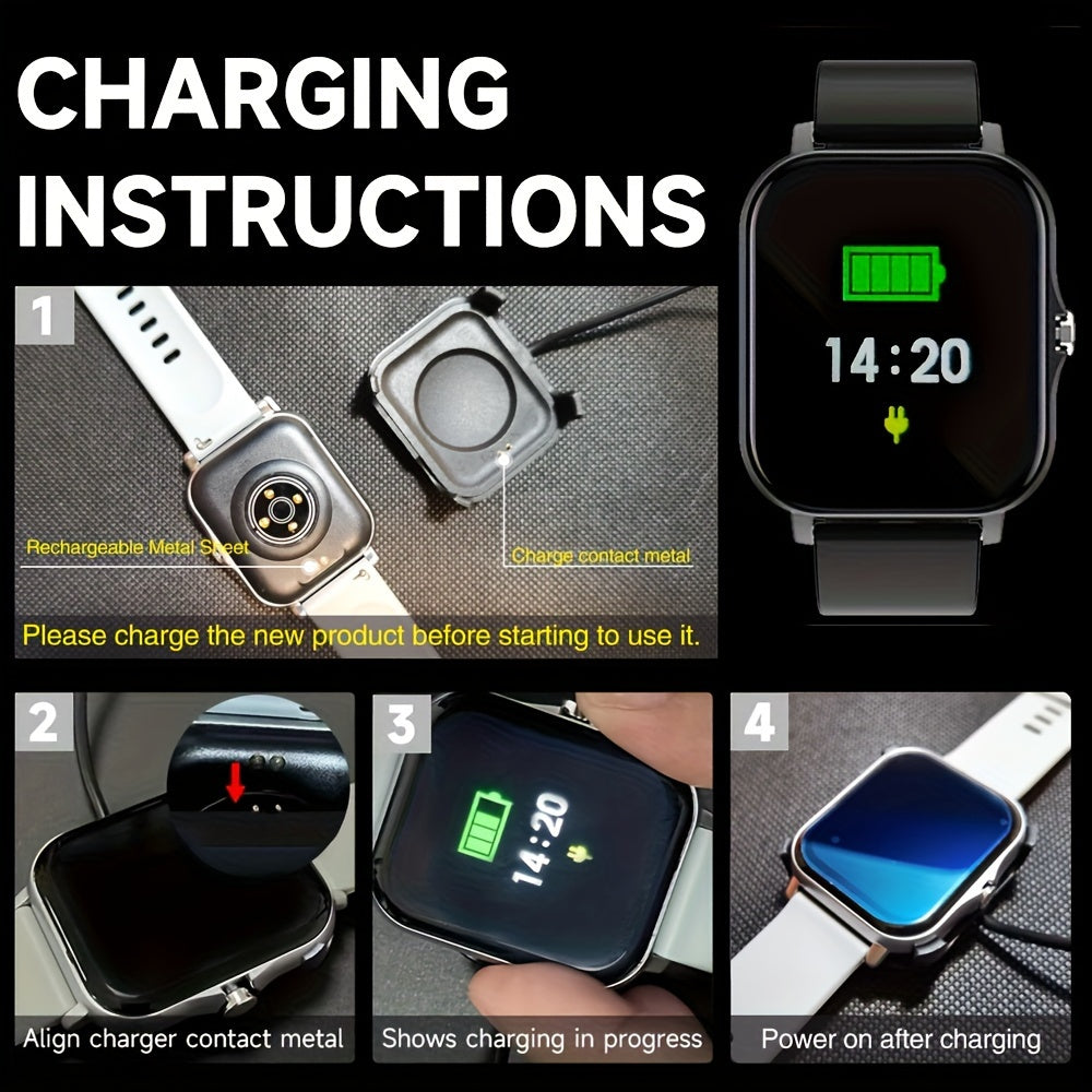 The New 2024 Smart Watch (Make/Answer Call), Full Touch Wireless Calling Smartwatch, Fitness Tracker Watch for Smartphone, Connection for Android IOS Phones, Mother'S Day, Father'S Day, Valentine'S Day, Party Gifts, Christmas