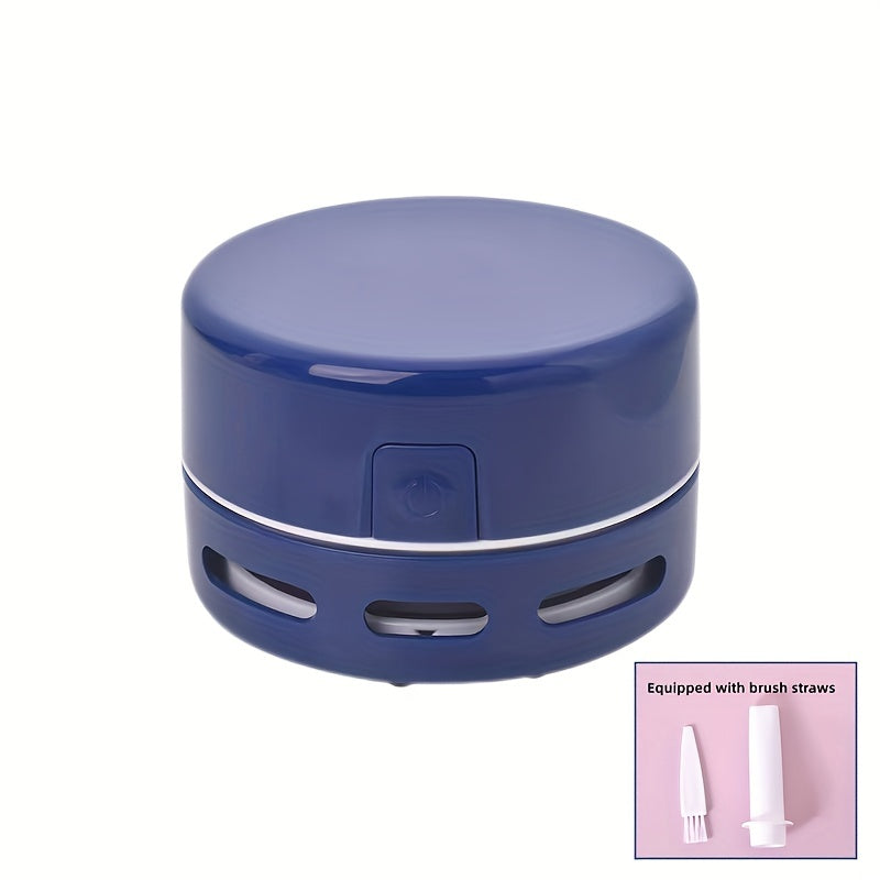 Mini Cute Desktop Vacuum Cleaner - Ultra-Portable Dust Buster with Powerful Suction - Effortlessly Cleans Corners, Adorable Design for Home & Office