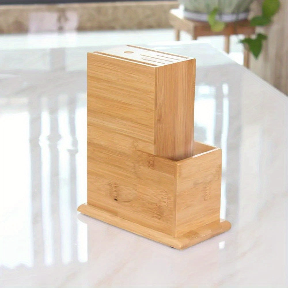 1pc Knife Storage Rack, Simple Bamboo Storage Rack, Kitchen Knife And Scissors Storage Rack, Chopsticks Storage Rack, Kitchen Supplies