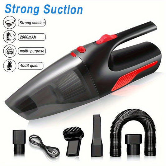 Household Car Dual-use High-power Car Vacuum Cleaner USB Charging Wireless Mini Home Handheld Vacuum Cleaner. Suitable For Cleaning Car Interior, Home, Kitchen, Keyboard, Sofa And So On