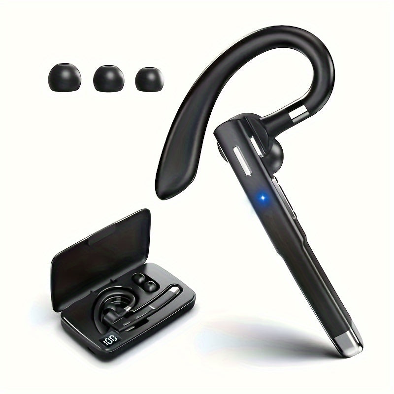 Long-Lasting Wireless Earphones - Earbud Headphones with Microphone, 120-Hour Standby, Suitable for Offices, Truck Drivers, and Compatible with IOS/Android Phones