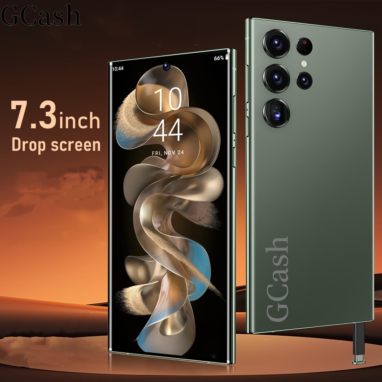 GCash, Unlocked Cell Phones SmartPhone Android 13 Phones 8+256GB/7.3" HD Screen/DUAL SIM/50MP+24MP Camera/6800 MAh/Built-in Pen