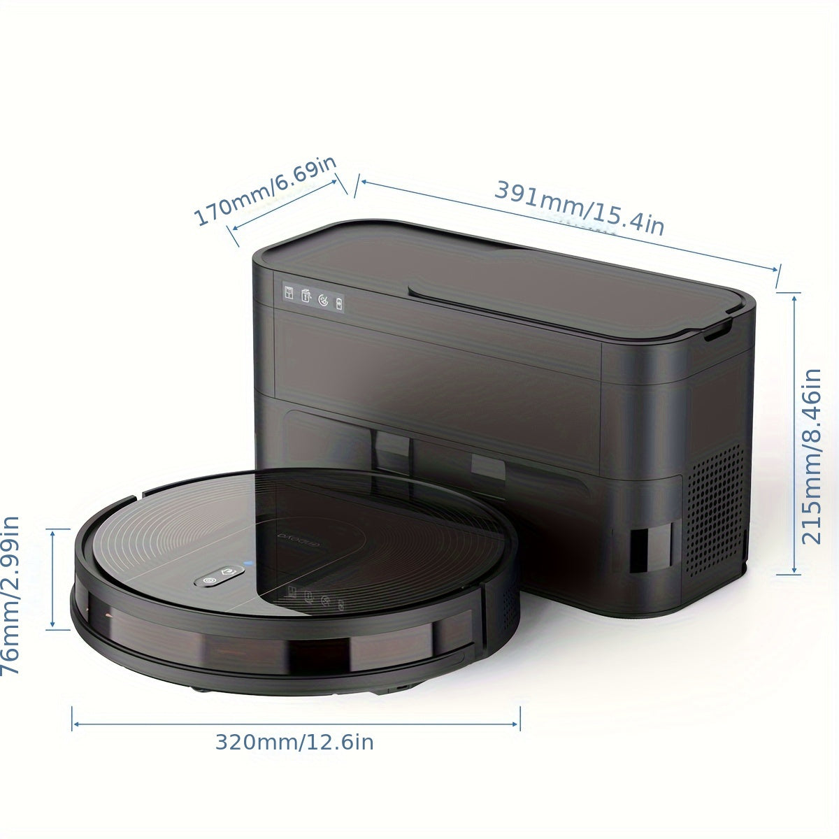 Enboya Powerful Robot Vacuum Cleaner Robot Vacuum With Self Empty Station Storing Up To 60 Days Of Dust - Wi-Fi/App/Alexa Control - Robotic Vacuum Ideal For Hard Floors, Pet Hair And Low Carpets