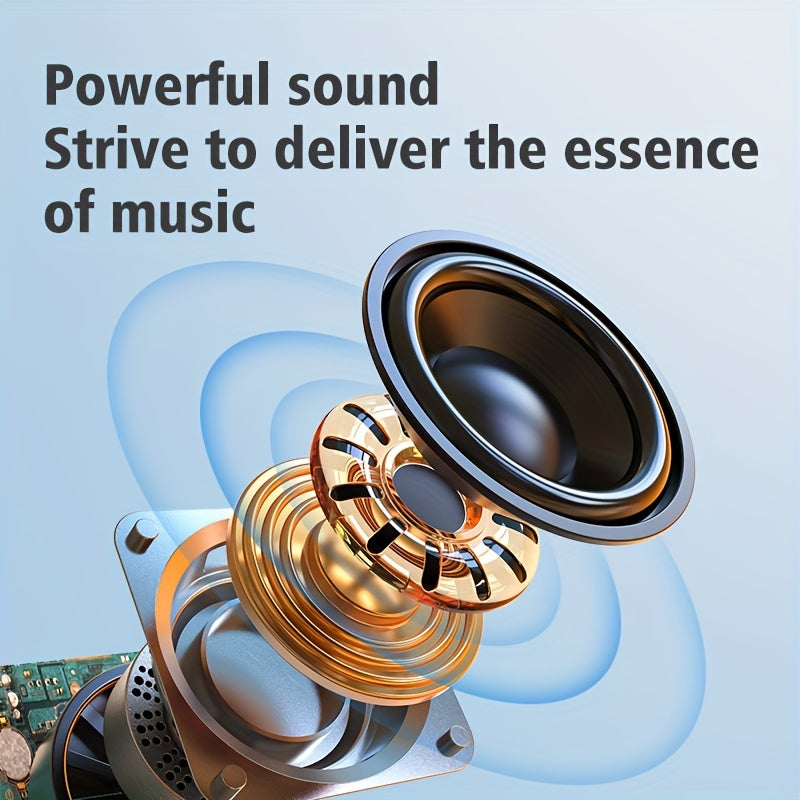 ZEALOT S32 10W Wireless Speaker, Portable Subwoofer, TWS Supports Dual Pairing, 1800mAh Battery, 8 Hours of Gaming Time Loud Stereo Sound, Boombox Style Bass Cannon. Charging Cable and Auxiliary Line, Compatible with Memory C