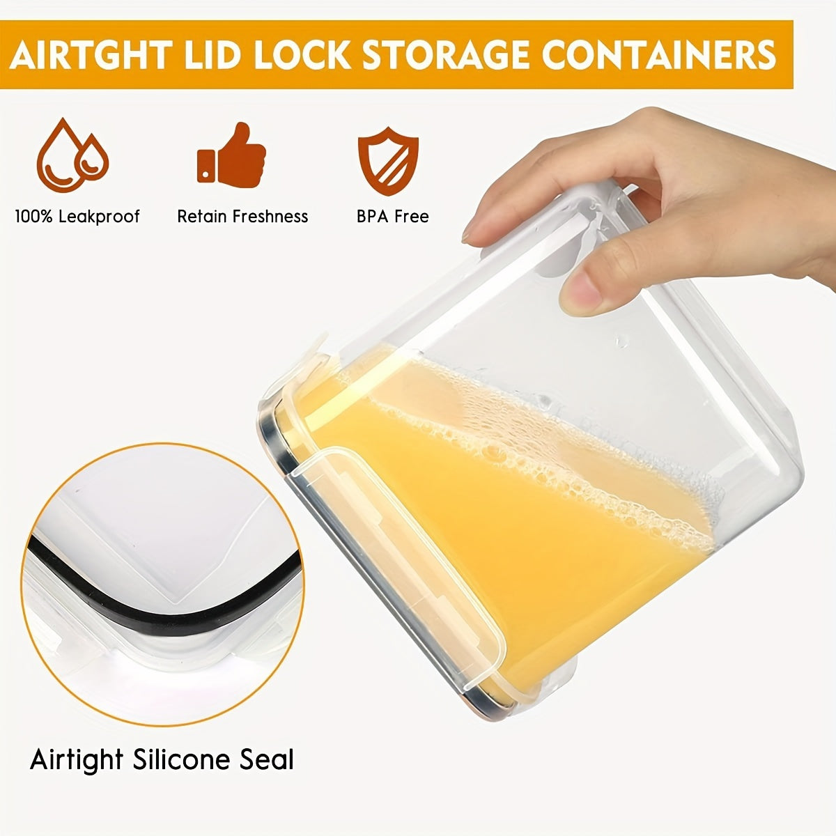 24PCS set of kitchen refrigerator crisper microwave heat-resistant plastic lunch box pp grade lunch box fruit storage (BPA-free plastic pantry storage box for cereals, flour and sugar, including blackboard paper + white pen +