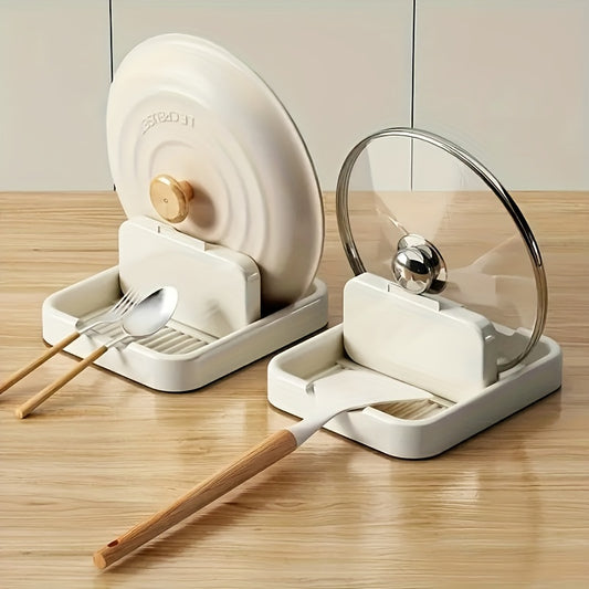 Kitchen Pot Lid Rack, Foldable Rack For Kitchenware, Spoon & Spatula Holder