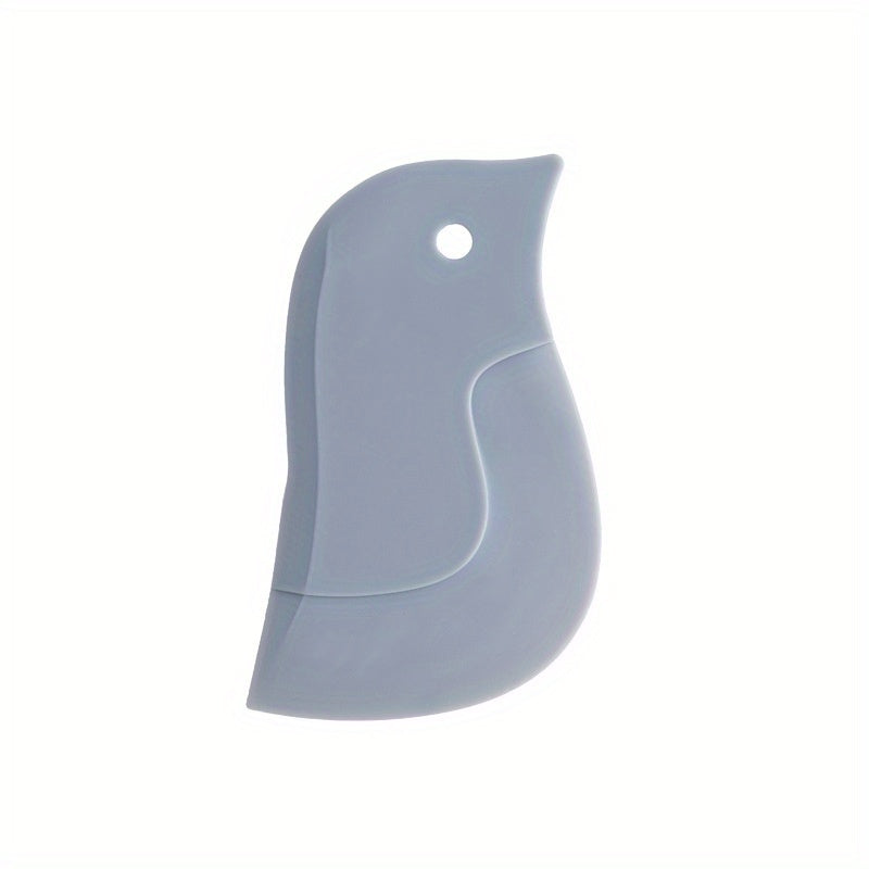 1pc Penguin-Shaped Silicone Kitchen Scraper - Flexible, Non-Electric Grease & Baking Tool for Efficient Cleaning & Decorating, Ideal for Stainless Steel Surfaces