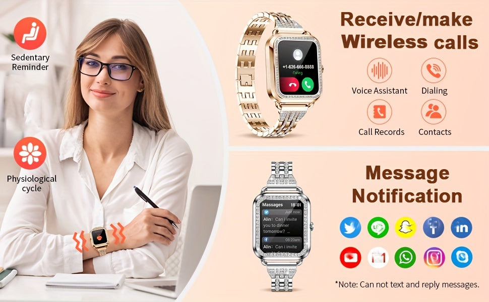 Women's Luxury Smart Watch Wireless Answer/Dial, 1.57" HD SmartWatch For Android And IOS Phones, Multi Sport Modes, Fitness Watch, AI Voice Assistant, Notifications, Remote Camera, DIY Watch Dial, Music Player, Weather Report