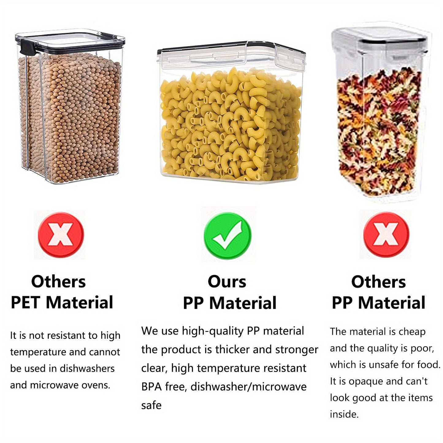 9Pcs Airtight Food Storage Containers With Lids, BPA Free, Plastic Kitchen And Pantry Canisters For Cereal, Dry Food, Flour And Sugar, Dishwasher Safe