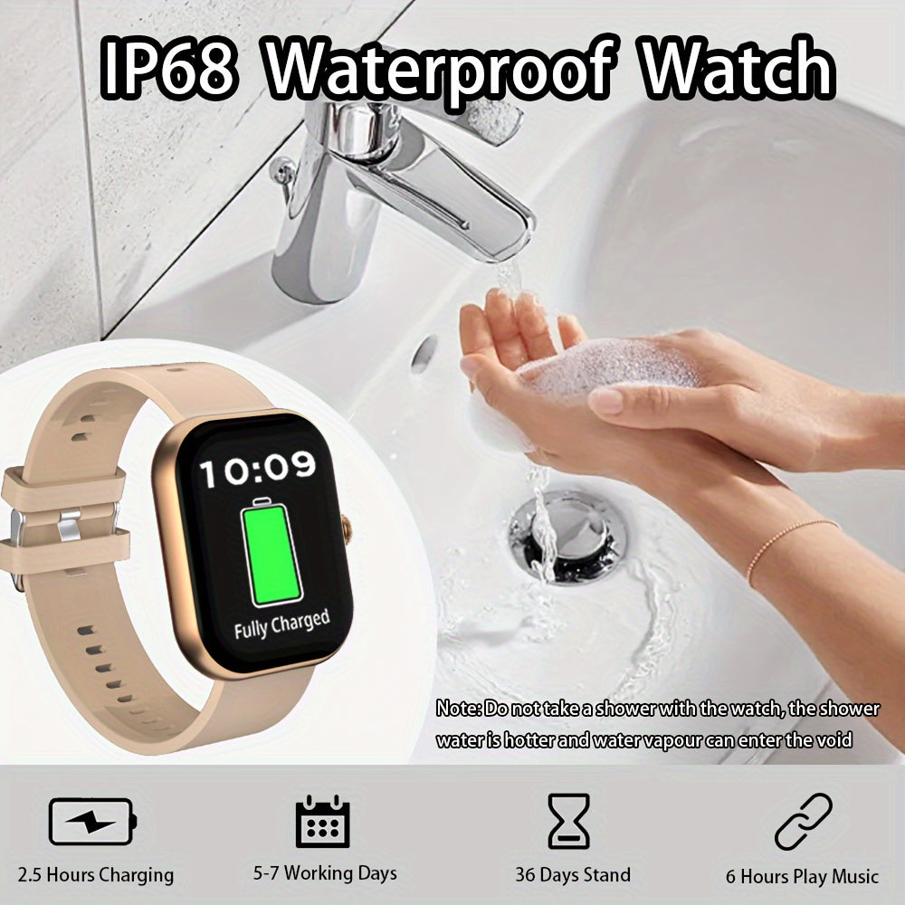 2.01" HD Screen LAXASFIT Smart Watch Plus - Advanced Fitness Activity Tracker with 128 Sport Modes, Weather Forecast, Remote Music Control, and Call/Answer Function for Android Phones - Ideal Outdoor Smartwatch Gift for Women