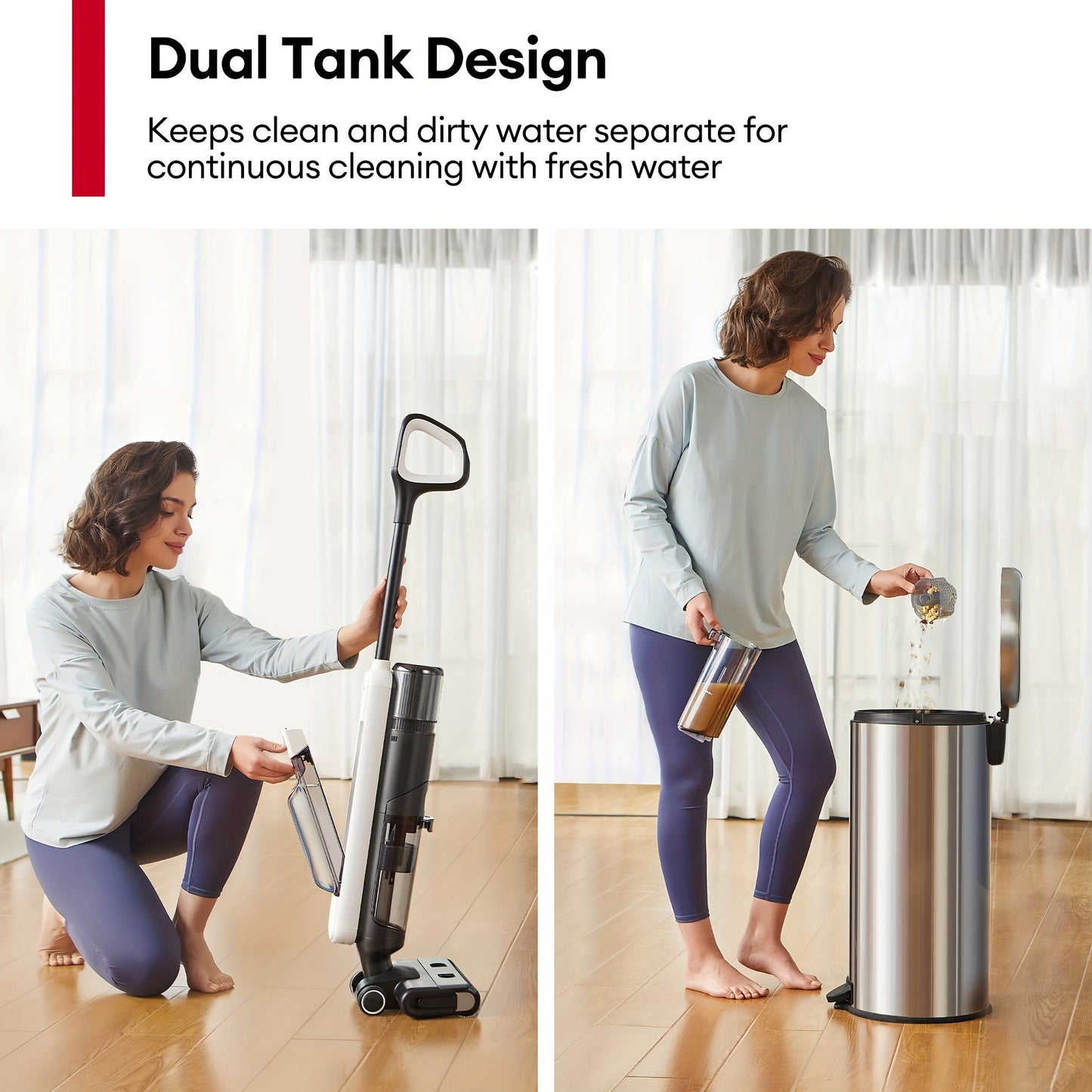 2024 Cordless Vacuum Mop Combo, Wet Dry Vacuum Cleaner with Self-Cleaning, Long Runtime, LCD Display, Perfect for Hard Floors and Sticky Messes, AC1 Elite