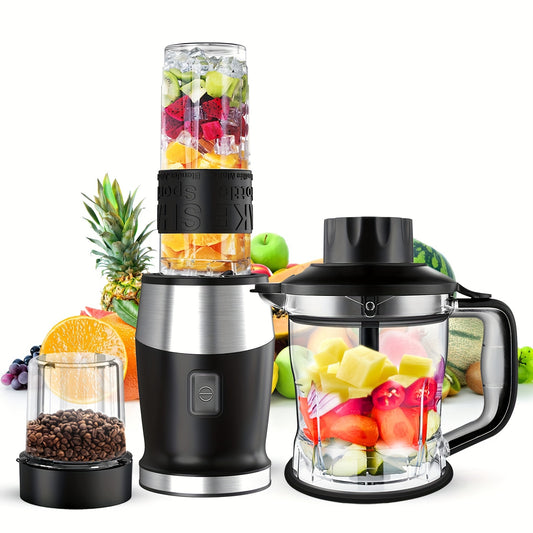 Blender And Food Processor Combo, Blender For Shakes And Smoothies, Personal Blender Small Blender, Suitable For Kitchen, Home, 700W Electric Blender With Mixer Grinder/Blender/Chopper