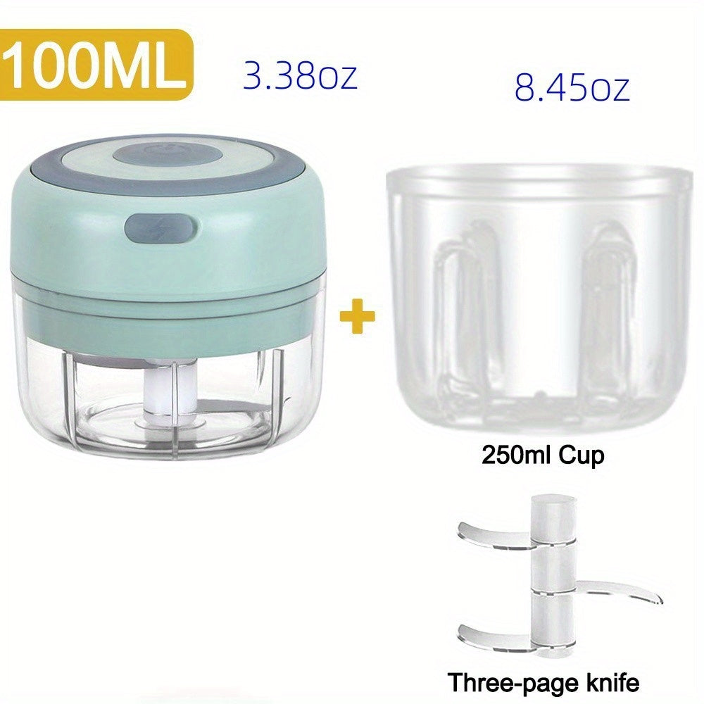 100/250ml USB Electric Mini Chopper - High-Performance Food Processor for Effortless Meat Grinding & Vegetable Crushing, Portable & Time-Saving Kitchen Companion