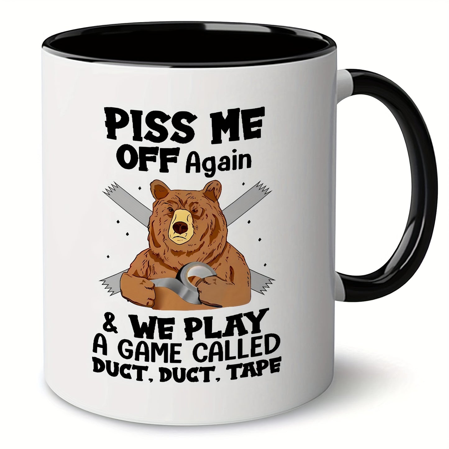 1pc Whimsical Black Cat Design Ceramic Coffee Mug - 11oz Large Capacity, Durable, Home Office Essential for Coffee Lovers - Unique Gift Idea, Dishwasher and Microwave Safe