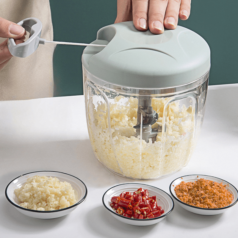 1pc Multi-Function Vegetable Chopper and Garlic Press - Manual Food Cutter & Crusher for Kitchen Efficiency