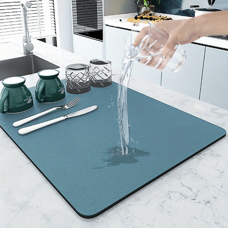1pc, Premium Rubber Kitchen Drain Mat - Water-Resistant, Insulating, Filtering, and Anti-Slip - Cotton-Blend, Durable, and Easy-to-Clean for Kitchen Supplies