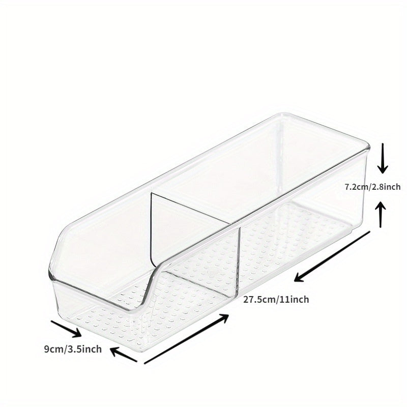 1pc Pantry Storage Bins with Dividers, Kitchen Organization and Storage, Fridge and Cabinet Organizers