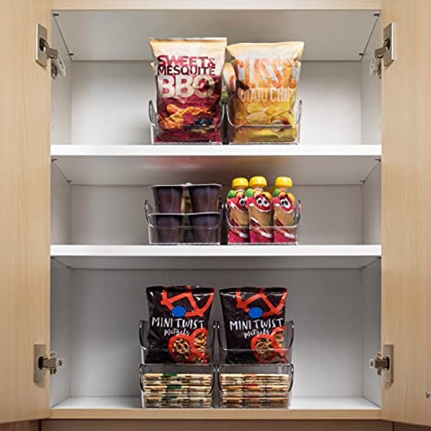 1pc Pantry Storage Bins with Dividers, Kitchen Organization and Storage, Fridge and Cabinet Organizers