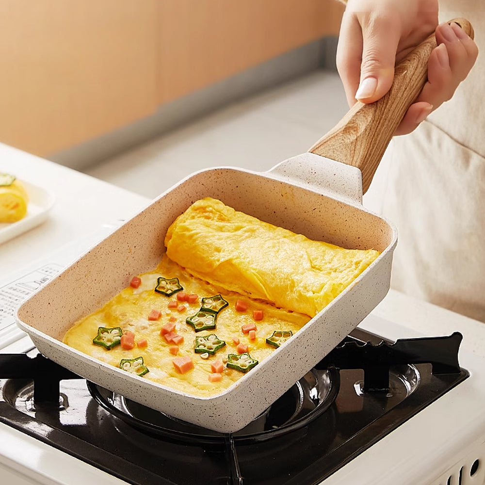 1pc Japanese-Style Tamagoyaki Omelette Pan - 5.9''x7.08'' Rectangle Cast Iron Frying Pan for Perfectly Shaped Eggs - Kitchen Essential for Home Cooking, Non-Stick Cooking Surface, Durable, Easy to Clean, Heat-Resistant, Versa
