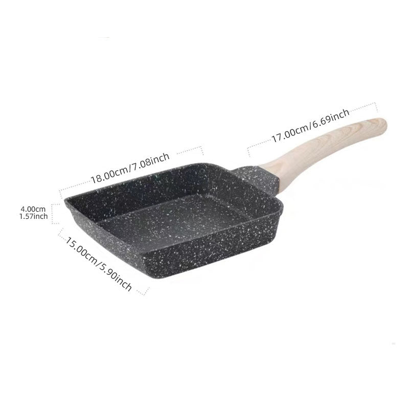 1pc Japanese-Style Tamagoyaki Omelette Pan - 5.9''x7.08'' Rectangle Cast Iron Frying Pan for Perfectly Shaped Eggs - Kitchen Essential for Home Cooking, Non-Stick Cooking Surface, Durable, Easy to Clean, Heat-Resistant, Versa