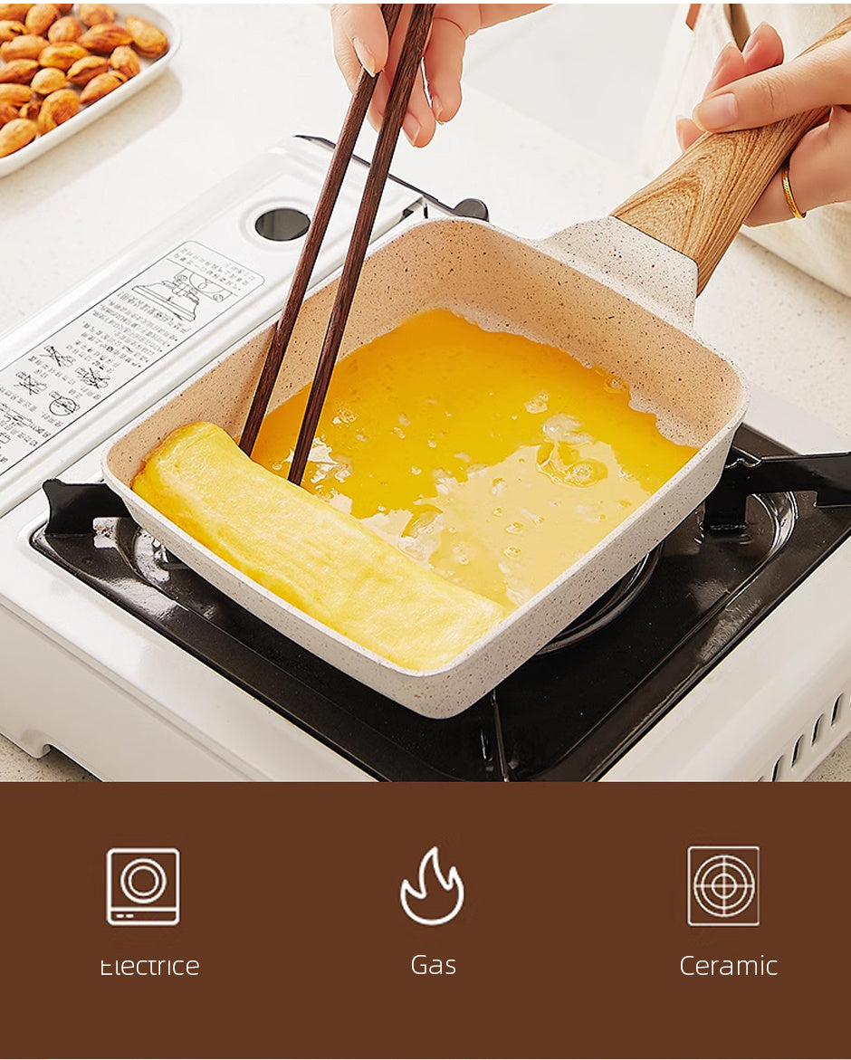 1pc Japanese-Style Tamagoyaki Omelette Pan - 5.9''x7.08'' Rectangle Cast Iron Frying Pan for Perfectly Shaped Eggs - Kitchen Essential for Home Cooking, Non-Stick Cooking Surface, Durable, Easy to Clean, Heat-Resistant, Versa