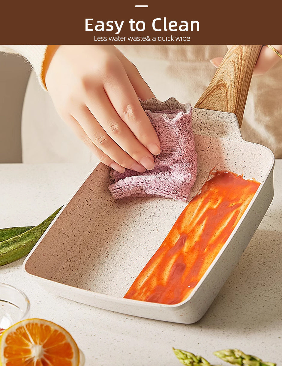 1pc Japanese-Style Tamagoyaki Omelette Pan - 5.9''x7.08'' Rectangle Cast Iron Frying Pan for Perfectly Shaped Eggs - Kitchen Essential for Home Cooking, Non-Stick Cooking Surface, Durable, Easy to Clean, Heat-Resistant, Versa
