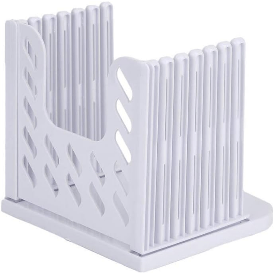 1pc Bread Slicer Cutting Guide Tools Adjustable Toast Slicer Toast Cutting Guide For Homemade Bread, Plastic Bread Slicer Loaf For Slicing Bread Foldable Kitchen Baking Tools Baking Supplies Clearance (White)