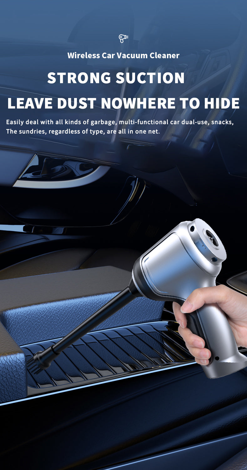 1PC Mini Powerful Car Vacuum Cleaner, Wireless Home Cleaning Robot, Blow And Suction Integrated Vacuum Cleaner, Suitable For Cleaning Homes, Keyboards, Sofas, And Both Wet And Dry Vacuum Cleaners Vacuum Accessories Cleaning S