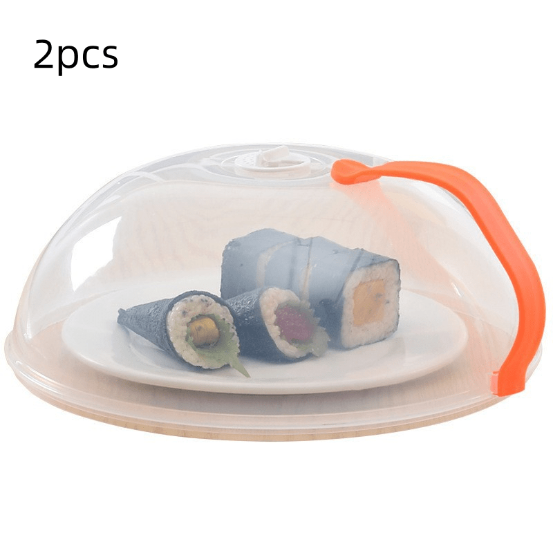 2pcs Safety Product Microwave Splash Covers, Transparent Microwave Oven Food Covers, Anti Sputtering Anti-oil Covers, Reusable Airtight Food Covers, Kitchen Heat Resistant Lids