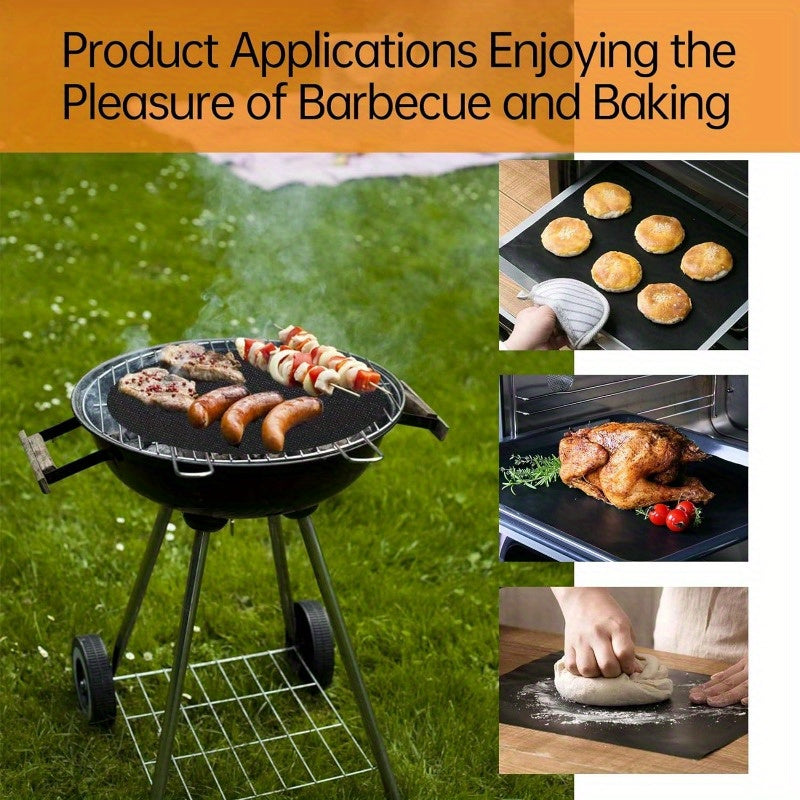 2-Pack Durable Non-Stick Teflon Oven Liners - 16x24 Inch Heavy Duty Plastic Grill Pads for Electric, Gas, Convection, Microwave Ovens and Grills