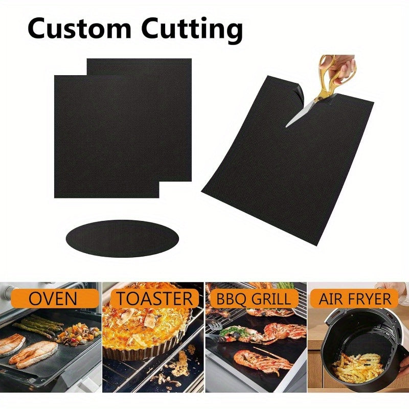 2-Pack Durable Non-Stick Teflon Oven Liners - 16x24 Inch Heavy Duty Plastic Grill Pads for Electric, Gas, Convection, Microwave Ovens and Grills